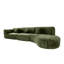 Canapé modulaire incurvé moderne de 140 po avec chaise longue éponge entièrement compressée à haute densité et ensemble de 3 pièces, entièrement assemblé faisant face à la droite, parfait pour le salon ou le salon