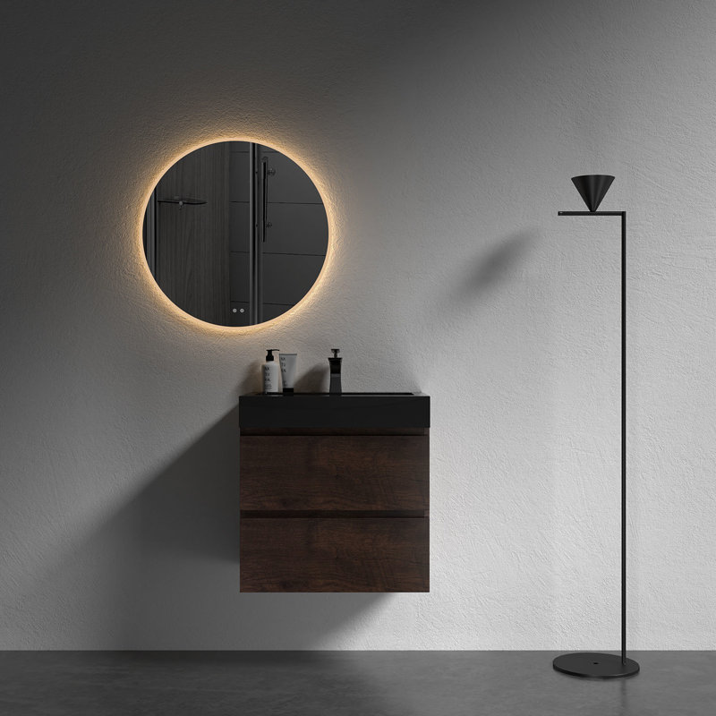 Bassin en quartz noir mat - Rehaussez l'esthétique de la salle de bain grâce à sa fonctionnalité intégrée élégante et durable