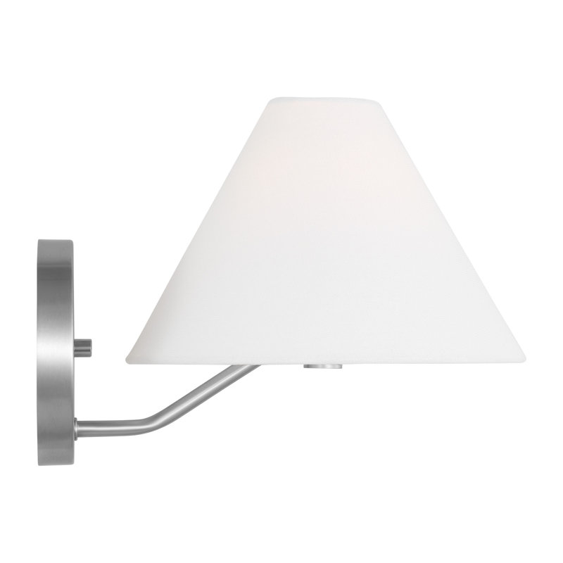 Burke 1-Light Medium Sconce, Brushed Steel
