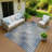 Machine Washable Indoor/Outdoor Huseby ACN2271 Stripes Rug-1263902150