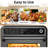 Electactic 25QT Air Fryer Toaster Oven Combo, 12-in-1 Convection, 70–450°F, Fits 12" Pizza, Stainless Steel-133138413-125846691