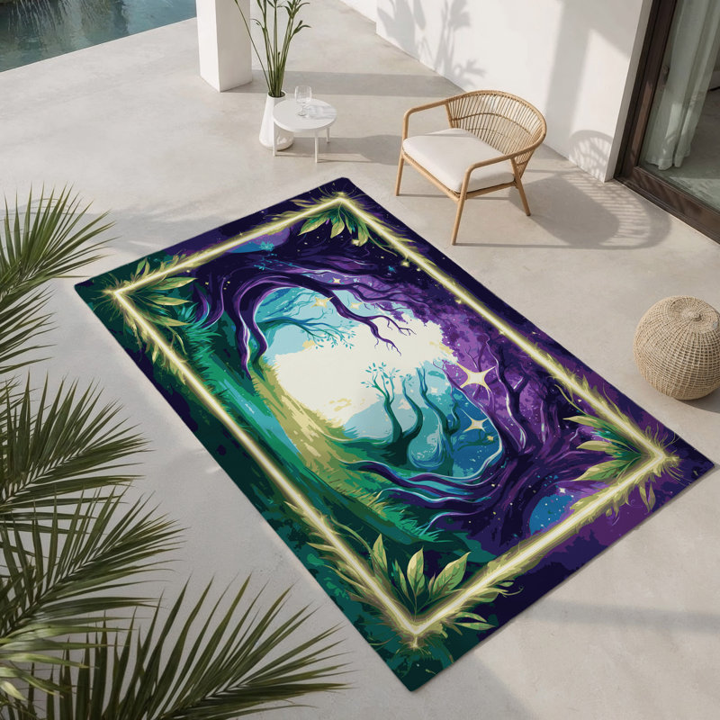 Tapis intérieur et extérieur Hidden Haven, Rectangle 1 pi 6 po x 2 pi 6 po