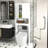 Bathroom Storage Cabinet Over Toilet, White Shelf With Adjustable Partition Board Toilet Cabinet, Wood