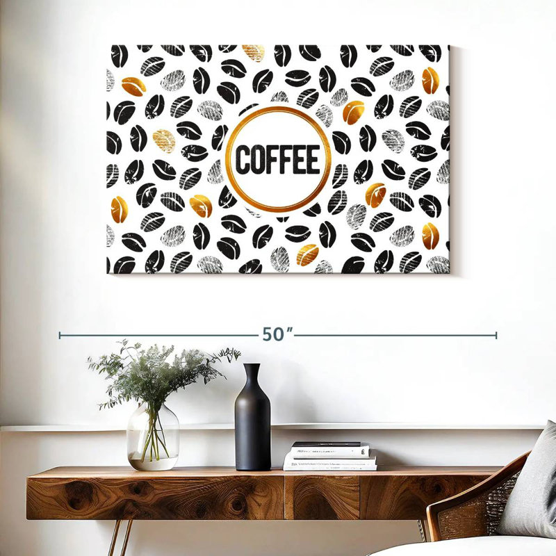 Tergel Numerous Coffee Beans, 26" H x 39" W