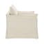Chaise en lin beige avec 2 coussins