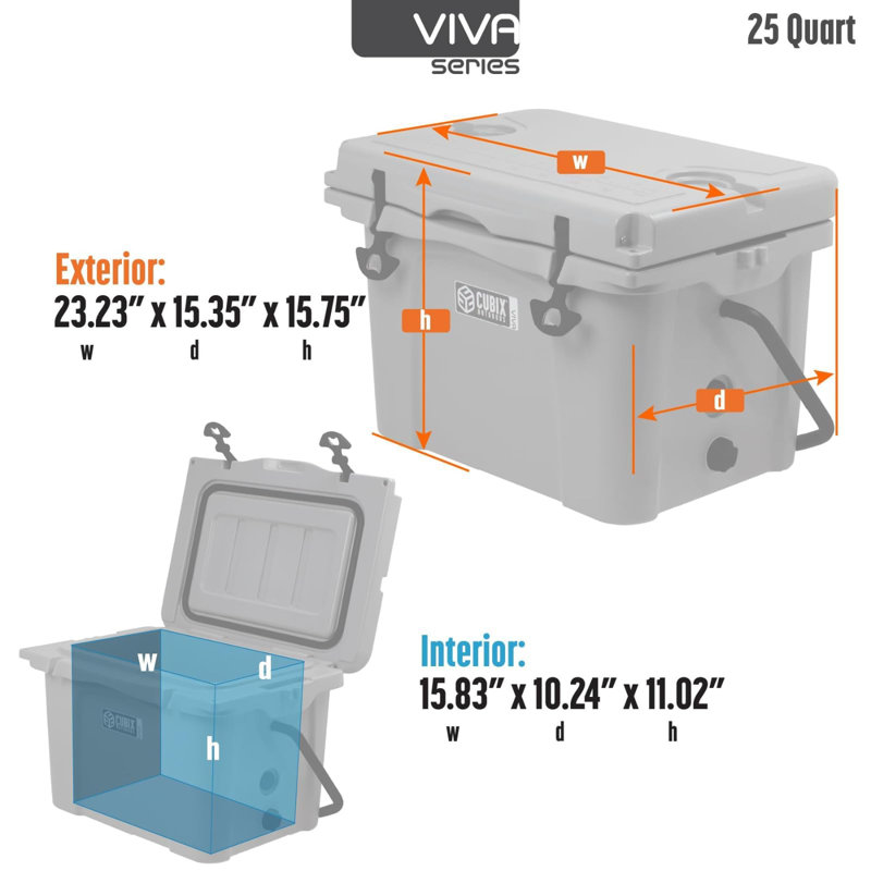 Cubix Outdoors Cubix Outdoors 25 Quarts Ice Chest