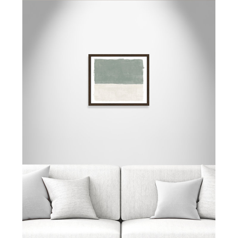 Sage Whisper I - Reproduction de paysage par Natalie Carpentieri, 19'' W x 16'' H, Framed Print, Walnut Woodgrain