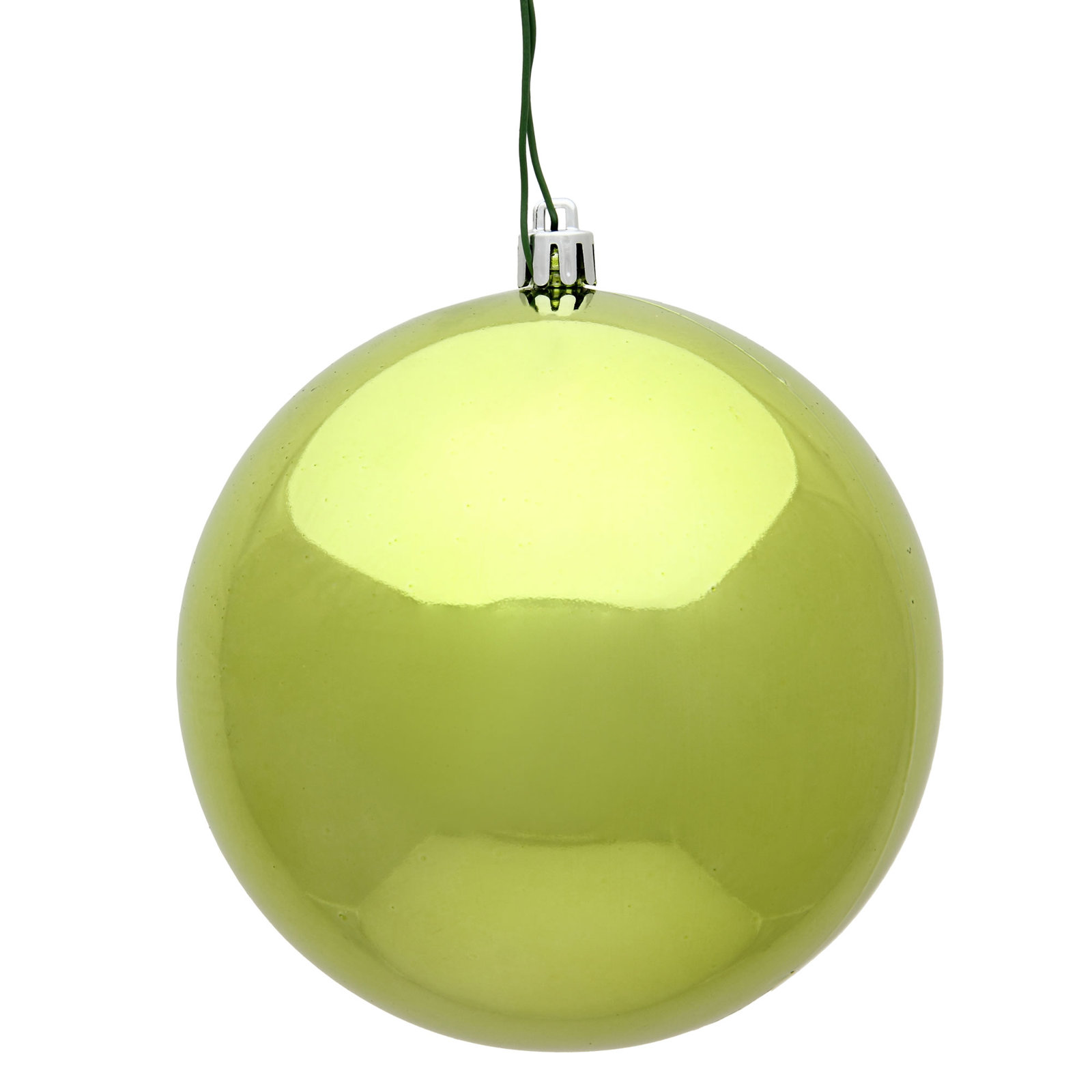 Holiday Décor Ball Ornament, 2.75" H x 2.75" W x 2.75" D, Lime Shiny