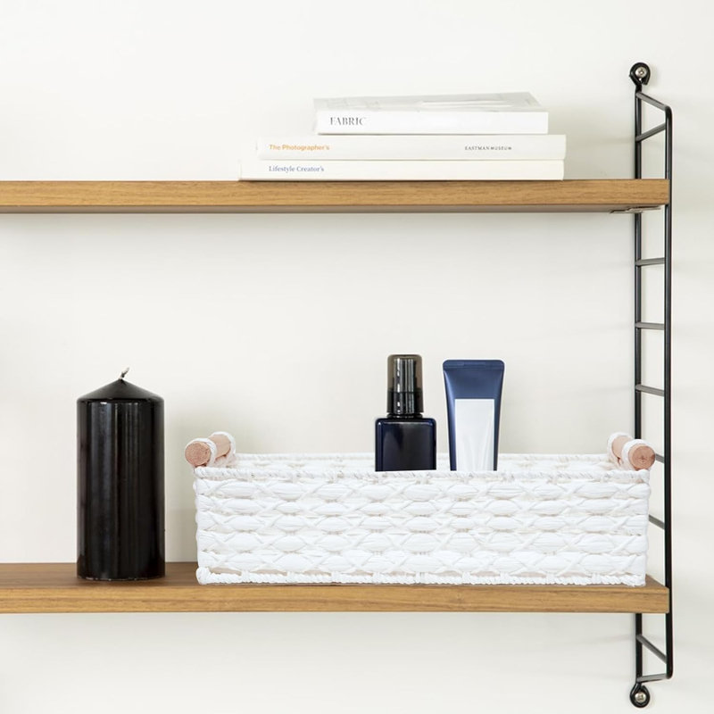 Ensemble de petits paniers de rangement en osier blanc