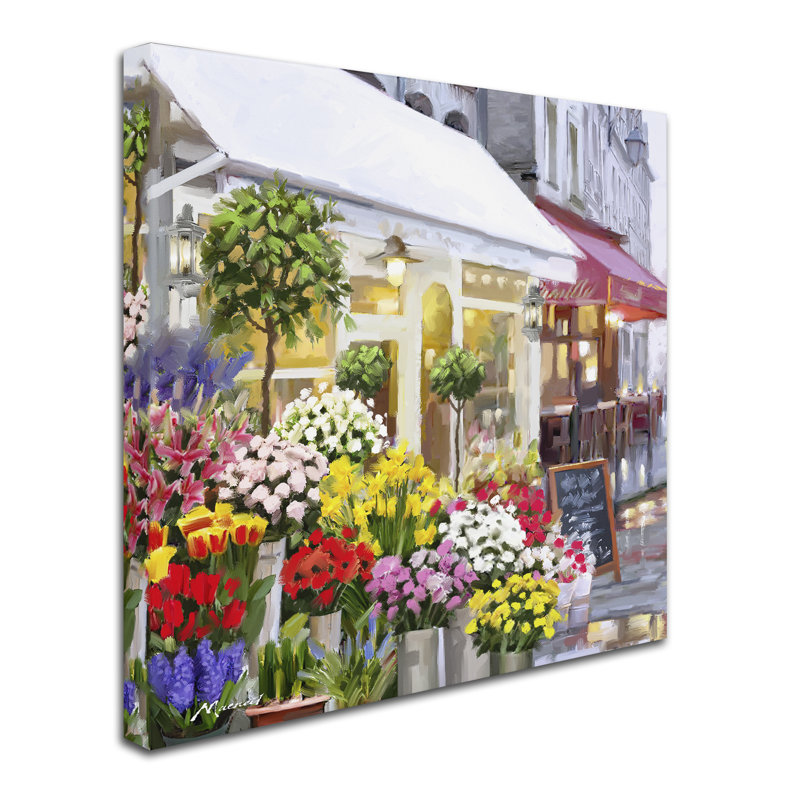 Armand 'Flower Shop' Print on Canvas, 14" H x 14" W x 2" D