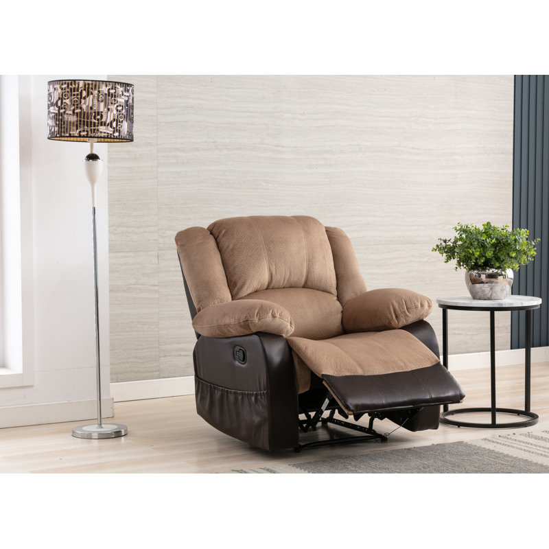 Fauteuil inclinable Alizzon, Mélange de polyester beige