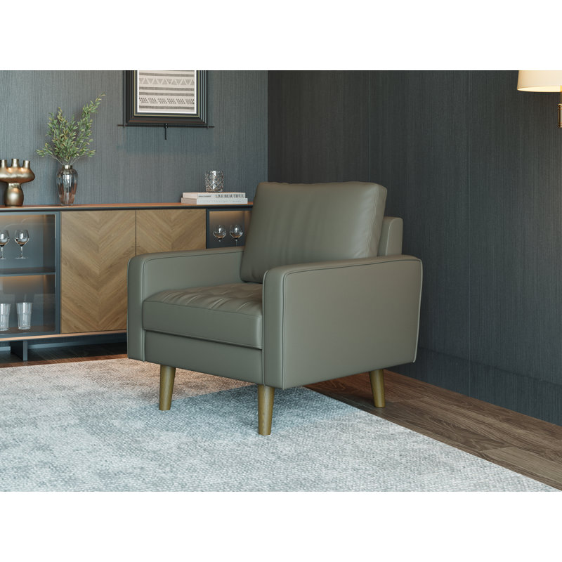 Fauteuil d'appoint Mid-Century Statura, Gris