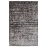 Hand Knotted Wool Area Rug in Gray