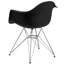 Chaise en plastique Allensville avec accoudoirs et base chromée-1042856276