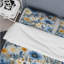 Blue Boho Chic Floral Motif - Ensemble de housse de couette floral-1853405465