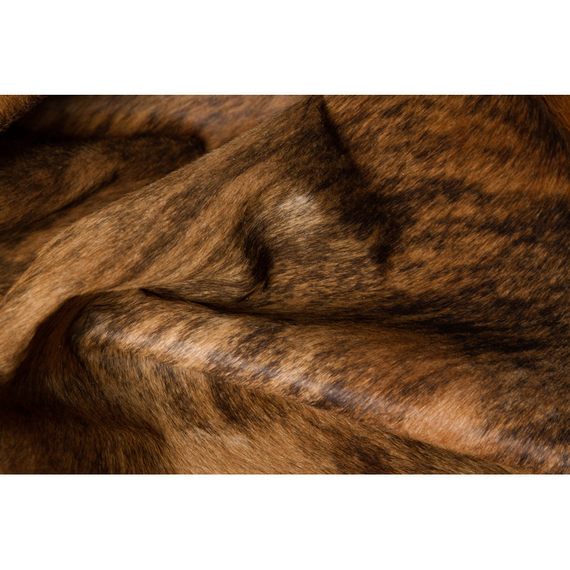 18" Abstract Cowhide Throw Pillow, Natural/Gold