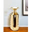 Vase de table en céramique 21 "or Trompette avec détails sculpturaux