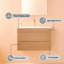 Meuble-lavabo flottant de 30 po avec lavabo en céramique. Finition noyer naturel. Entièrement assemblé. Tiroirs de rangement pratiques. Contreplaqué. Installation facile. Surface propre. Noyer pour meubles de salle de bain à conception stratifiée.