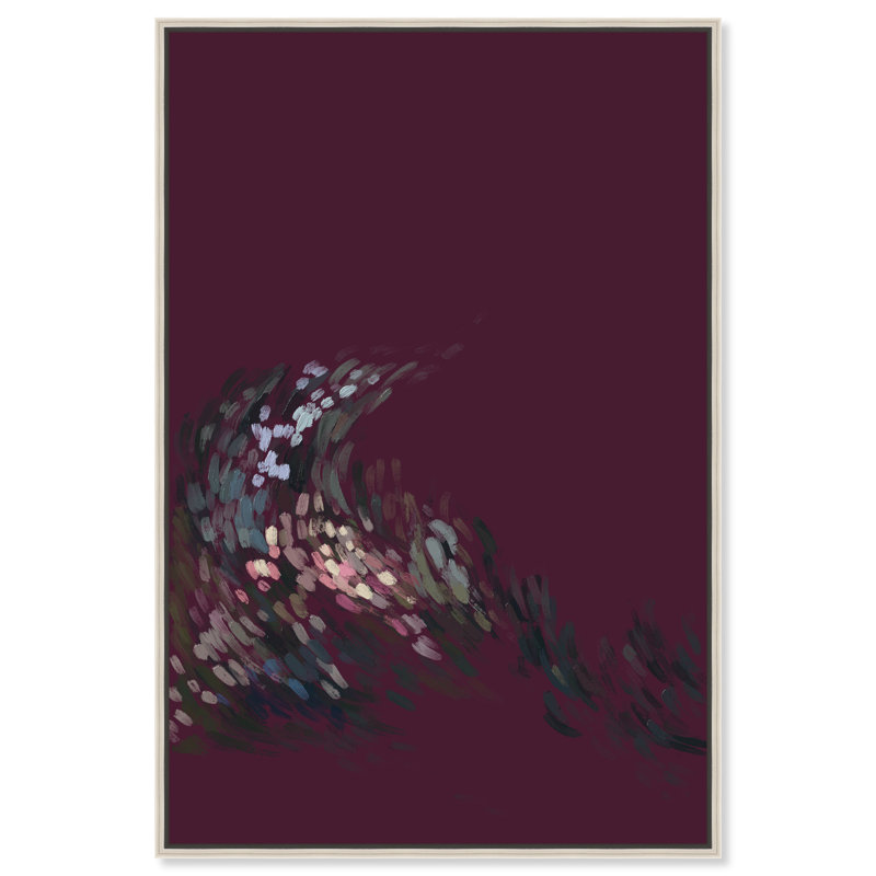 A Spring Wave Abstract Canvas Print by Oliver Gal, Black Frame, 10 x 15, 11"H x 16"W, Silver Floater Frame