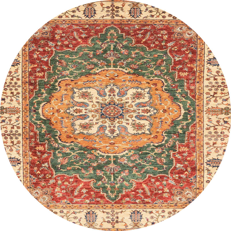 Tapis abstrait moderne 3383, Rond 3 pi