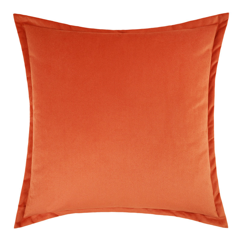 Belvedere Flange Reversible Throw Pillow, Mango, Square 20"