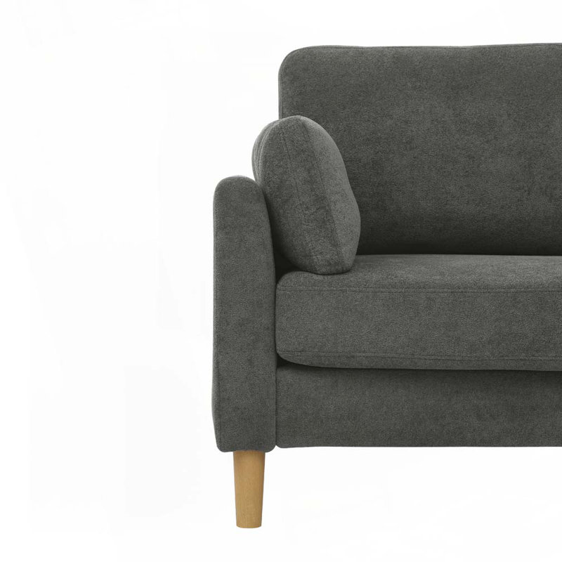 Upholstered 2-Seater Sofa, Gray