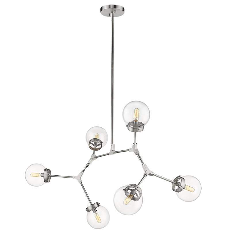 Lustree linéaire 6 lumières spoutnik modern Carbaugh