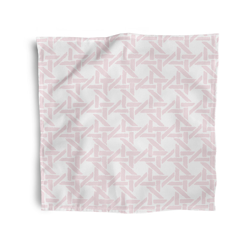 Laiya Rattan Geometric Napkins, Pink