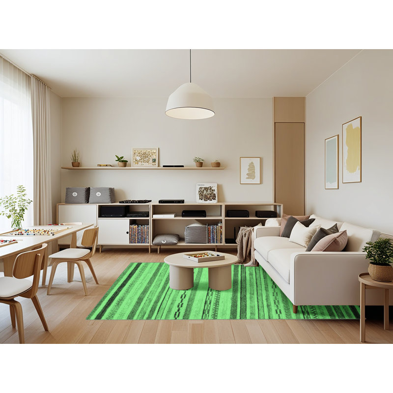 Kemaree Washable Geometric Indoor Rug, Rectangle 7' x 9'