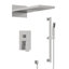 Système de douche 22 "Waterfall & Rainfall avec douchette coulissante réglable et valve à pression équilibrée-109315591