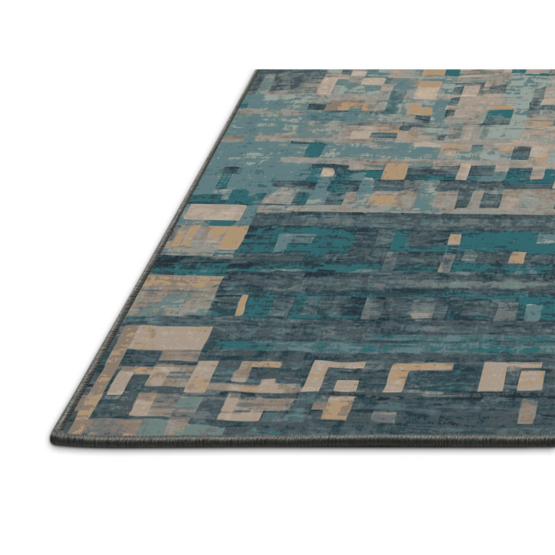 Tapis gris soyeux et moelleux, Rectangle 2 pi x 3 pi