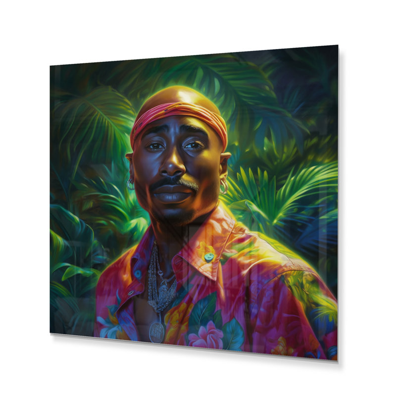 2Pac, Miami Vibes II, impression sur métal, H 23 po x l 23 po x P 1 po