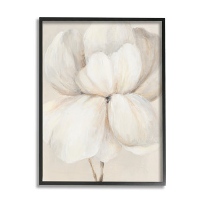 "Puffy White Flower", art floral sur toile surdimensionné par Lanie Loreth