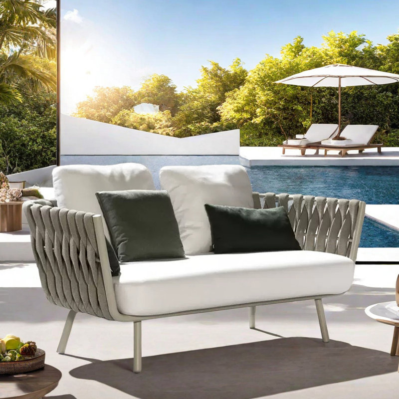 Aharon 59.06'' Wide Rectangle Loveseat with Cushions