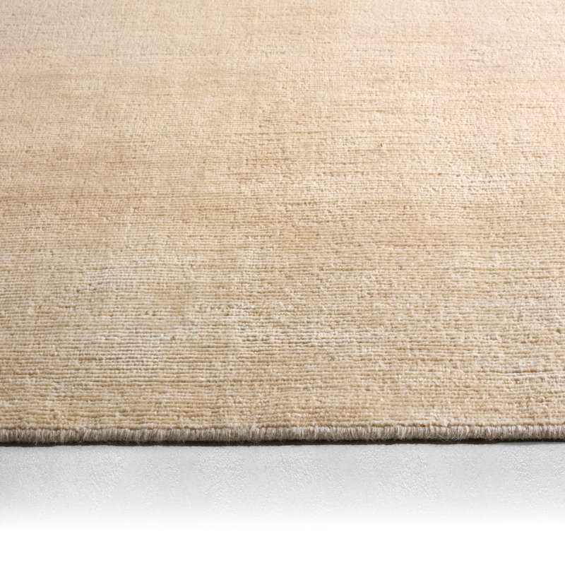 Nikolas Hand Woven Wool Area Rug, Ivory, Rectangle 108" x 144"