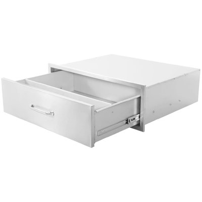Outdoor Kitchen 30 W Single Stainless Steel Built in Drawer with Divider  Flush Mount for Outdoor Kitchen Island  Patio Grill Station