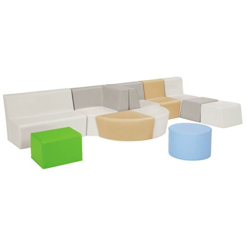 Banc de base 2 places - hauteur de l'assise: 6 po, Rouge
