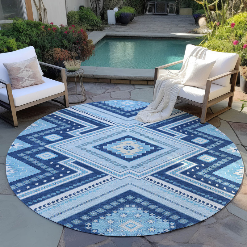 Tapis intérieur / extérieur Chayden Chantille ACN1010, Rond 8 pi