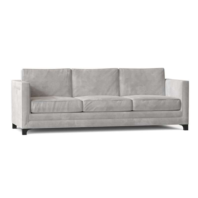 Canapé à accoudoirs carrés en mélange de polyester 95 po Manhattan avec coussins réversibles Manhattan, Standard, Noir