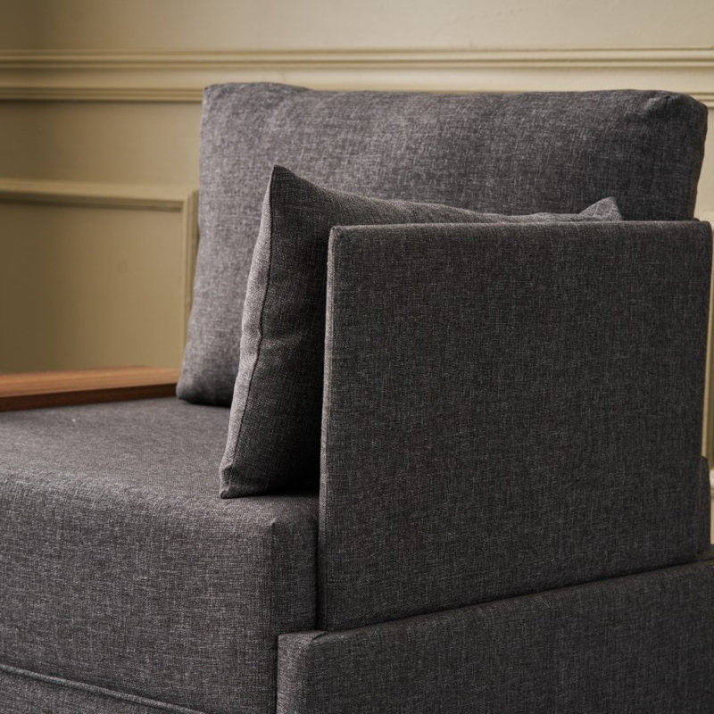 Fauteuil l 39,37 po, Mélange de polyester anthracite