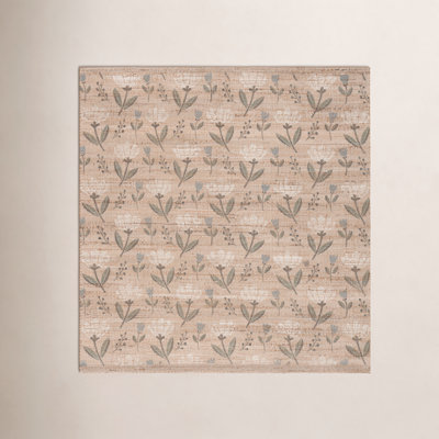 Hand-Woven Floral Jute Rug