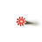 Red Stripe Medium Ruffle Knobbed Candle Holder-116929933