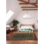 Tapis vert en laine noué à la main de conception unique 4 pi 10 po x 6 pi 4 po Kargahi