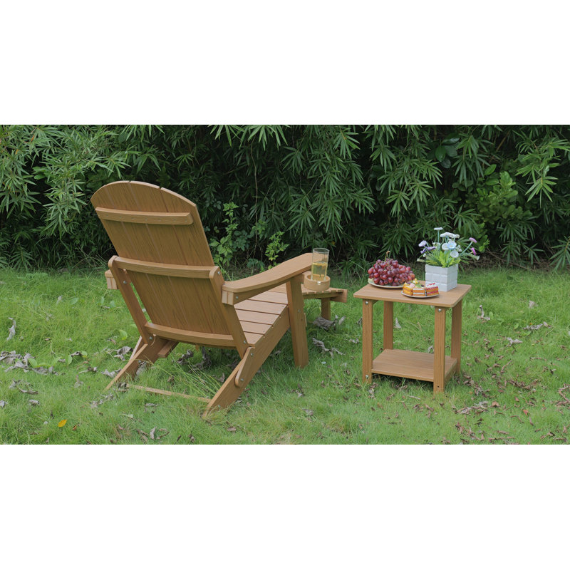 2-Piece All-Season Outdoor Lounge Chairs For Patio Leisure & Garden Relaxation Moments, Teak, 35.82"H x 27.55"W x 34.25"D
