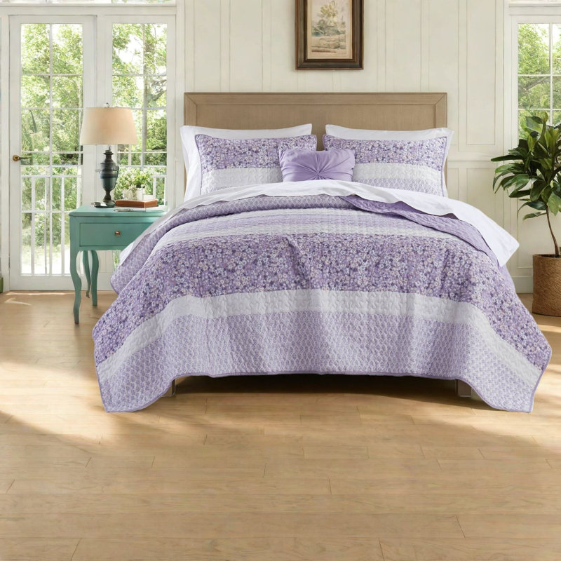 Ensembles de literie en microfibre douce pour grand lit, floral maison de campagne