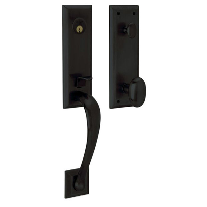 Complete Inactive Cody Dummy Handleset with Lever and Rosette, Distressed Oil Rubbed Bronze, Left