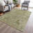 Machine Washable Indoor/Outdoor Xhevrie Khaki Rug-1176542387