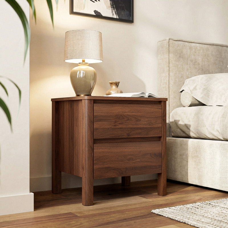 19.7"W 2-Drawer Nightstand