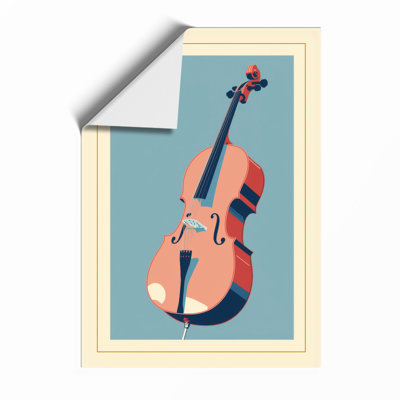 Violin in Stillness Modern - Framed Print
