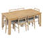 Ensemble de table de salle à manger en bois 7 pièces Farmhouse-1592724353-1592724352